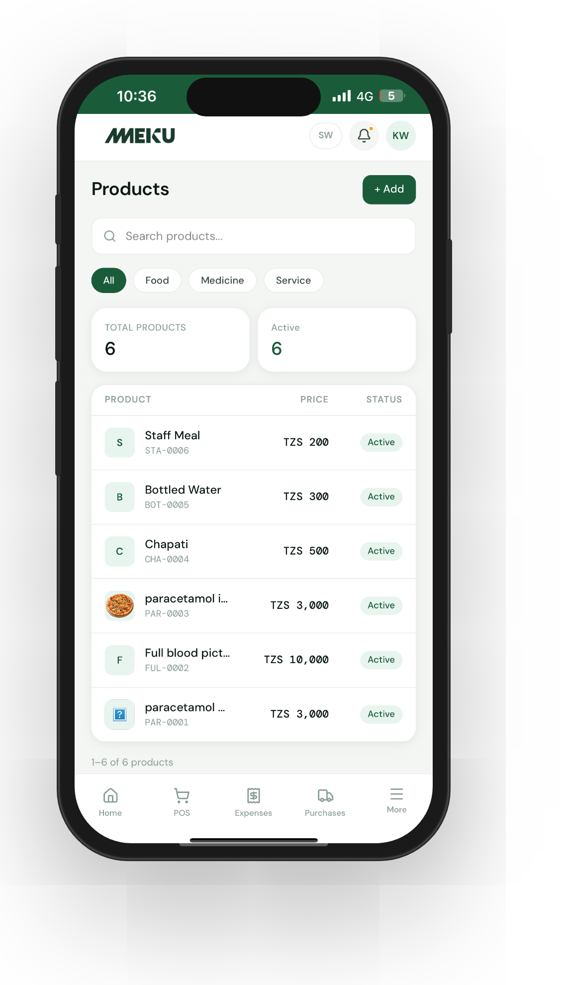 Adding a new product in MEKU