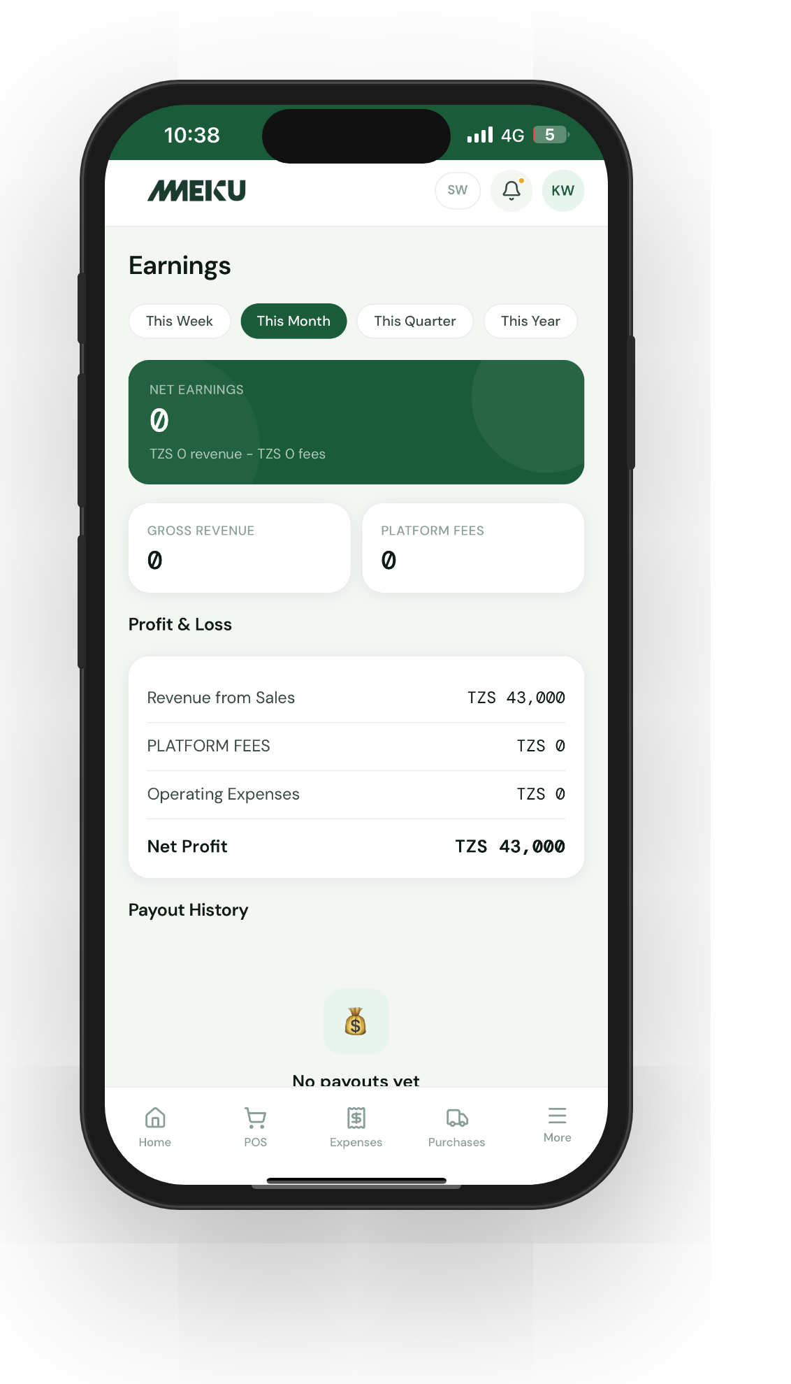 Earnings overview in MEKU